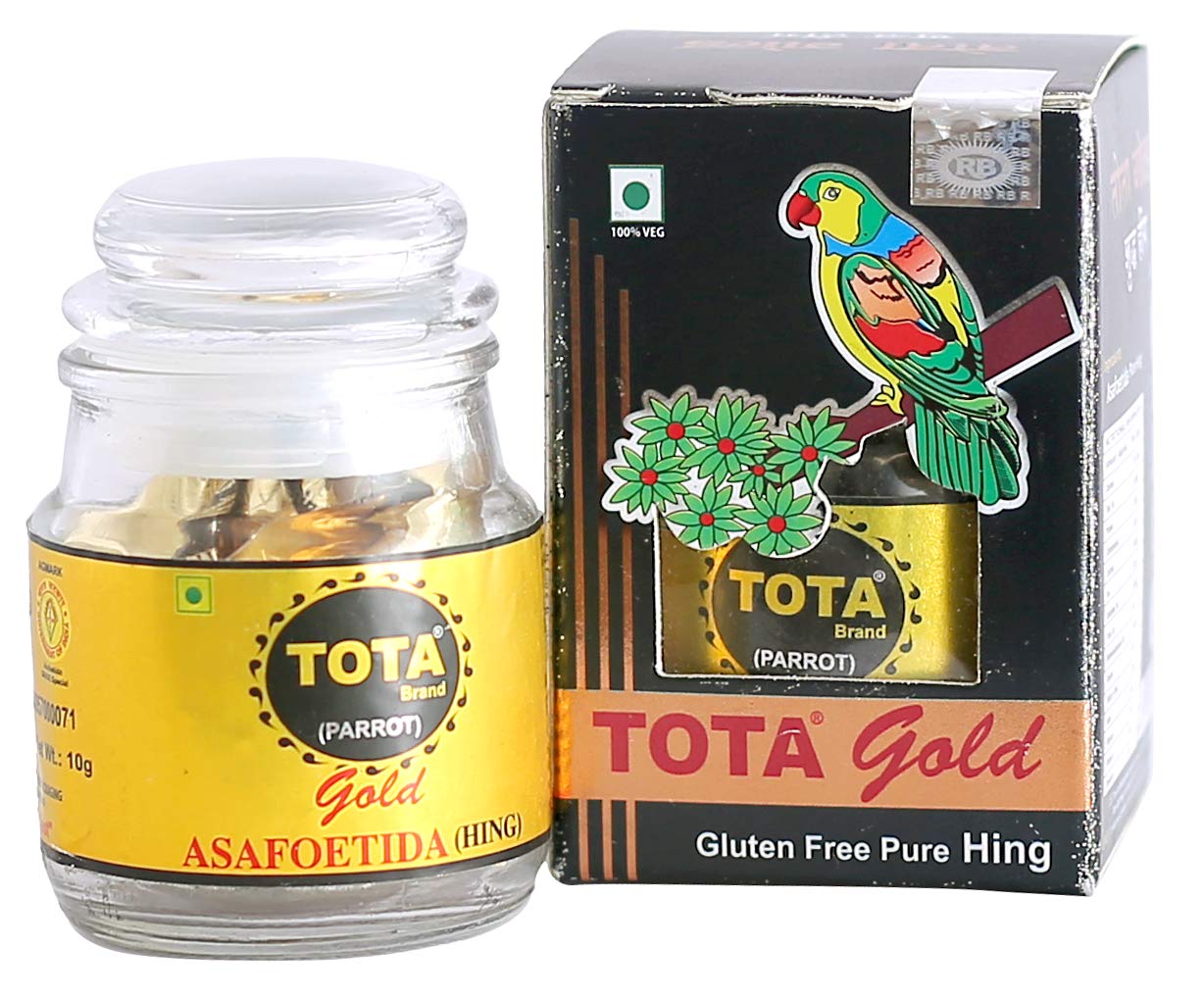 Tota Gold 100% Pure Asafoetida Granules | Natural and Vegan Gluten Free Indian Spice -7gm & 10 gm Hing Asafoetida spice | Best Heeng for Garlic and Onion Substitute