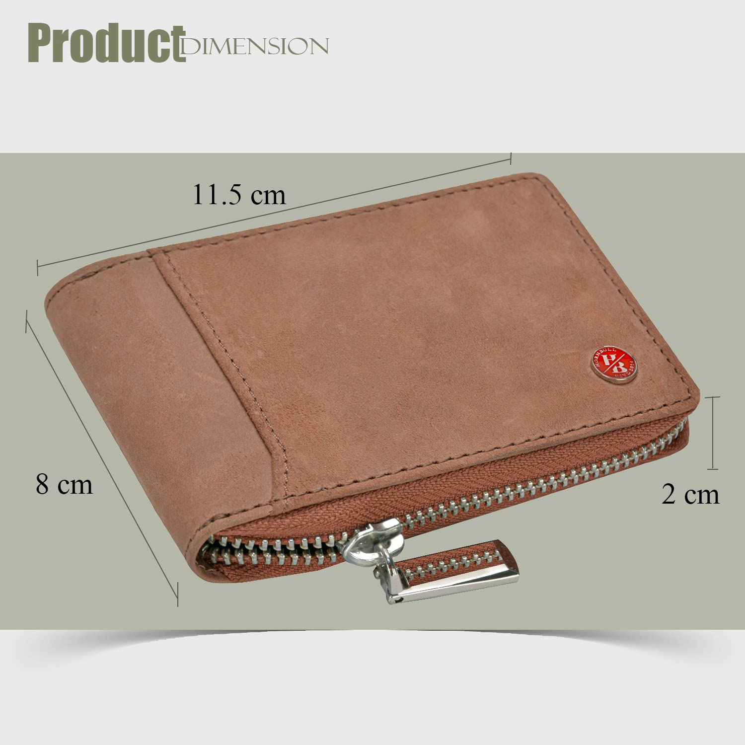 HORNBULL Steve Brown RFID Blocking Leather Wallet for Men | Vertical Credit Debit Card Holder