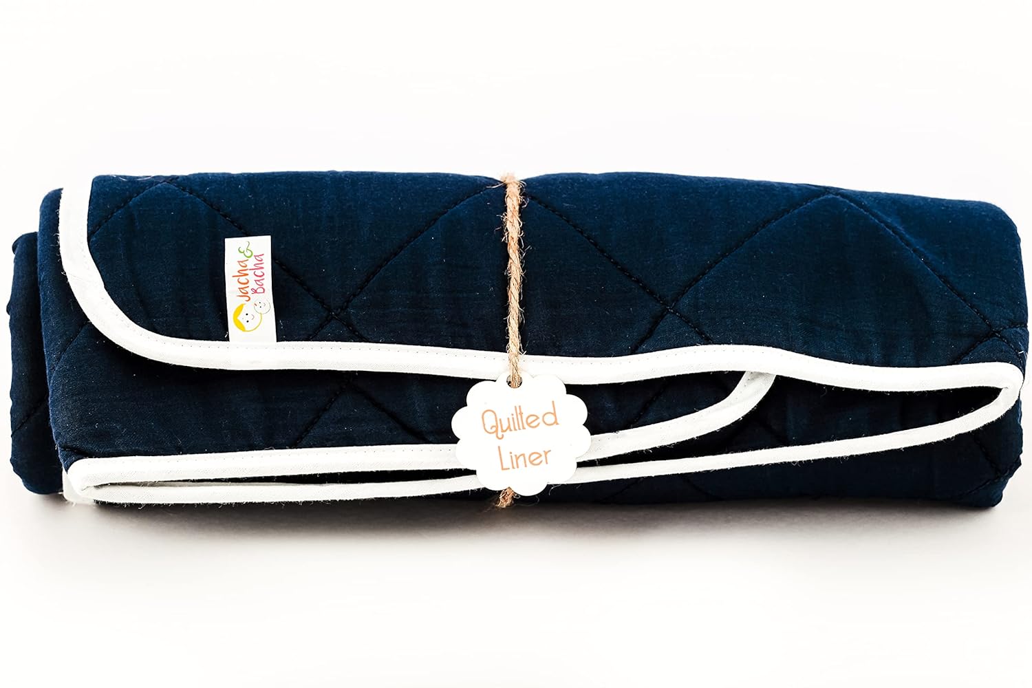 Multi-Purpose Cushioned Protective Mat for Baby - Set of 2 (Navy Blue) | Portable Changing Pads | Quilted Cotton Diaper Changing pad