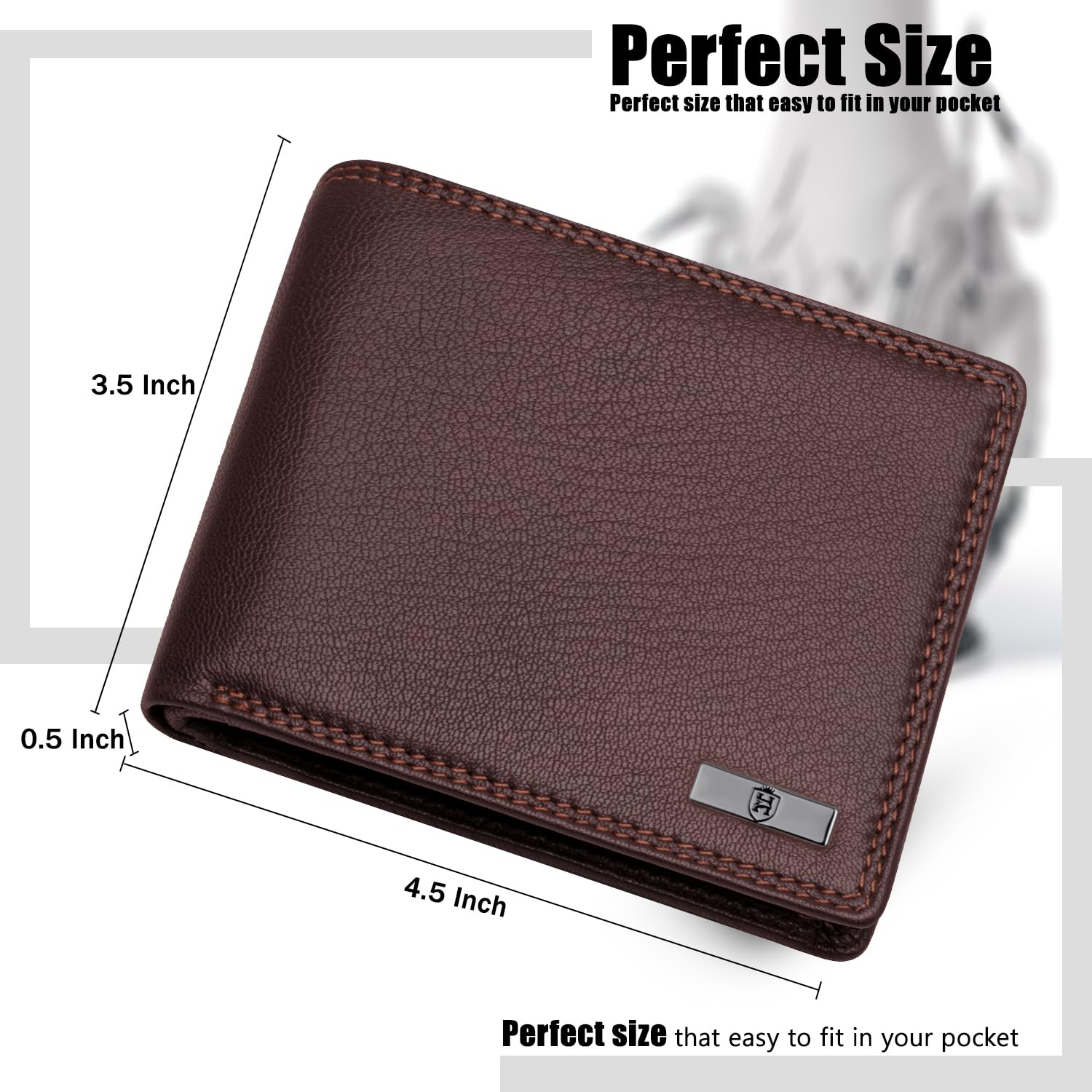 HORNBULL Stella Mens Brown Purse | Stylist Mens Wallet with RFID Blocking | Wallet Men Brown Genuine Leather Gift Set