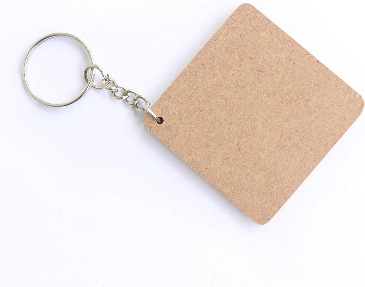 IVEI DIY MDF Key Chains Wood Sheet Craft - MDF Plain Square Shaped Key Chains for Painting Wooden Sheet Craft - Set of 20-2 in X 2 in for Decoupage MDF Plains, Resin Artwork & Decoration (Multi-shaped)