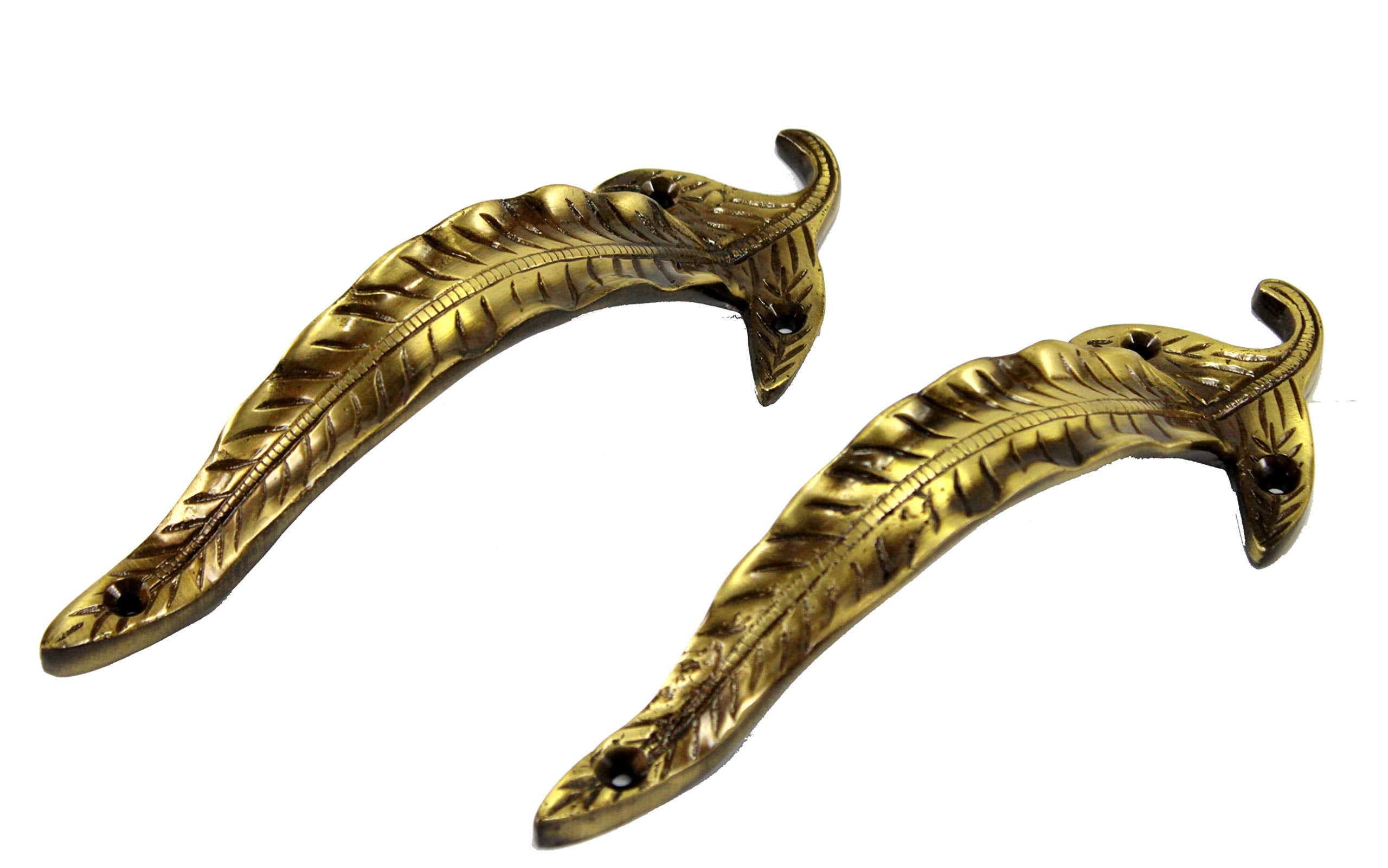 eSplanade - 12" Dolphin Design Brass Door Handle - Single Piece | Home Decor | Door Decor | Brass Door Handles | Brass Door Pulls