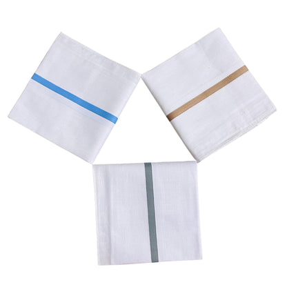 Royal Mart Men's Handkerchiefs - 100% Soft Cotton Hemstitch 17 x 17 Inches