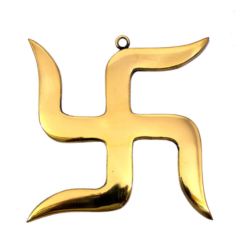 eSplanade Brass Swastik Sathiya Wall Hanging Yantra - 5.5