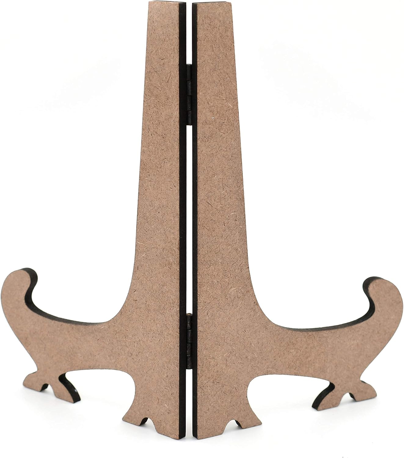 IVEI Round Plate with Foldable Stand - Set of 2 & SET of 5- MDF Plain Round Art Board with Stand for Painting Wooden Sheet Craft - for Decoupage MDF Plains, Resin Artwork & Decoration (Round)