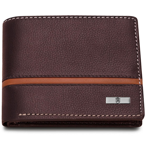 HORNBULL Denial Brown Leather Wallet for Men | Wallets Men with RFID Blocking | Mens Wallet Leather
