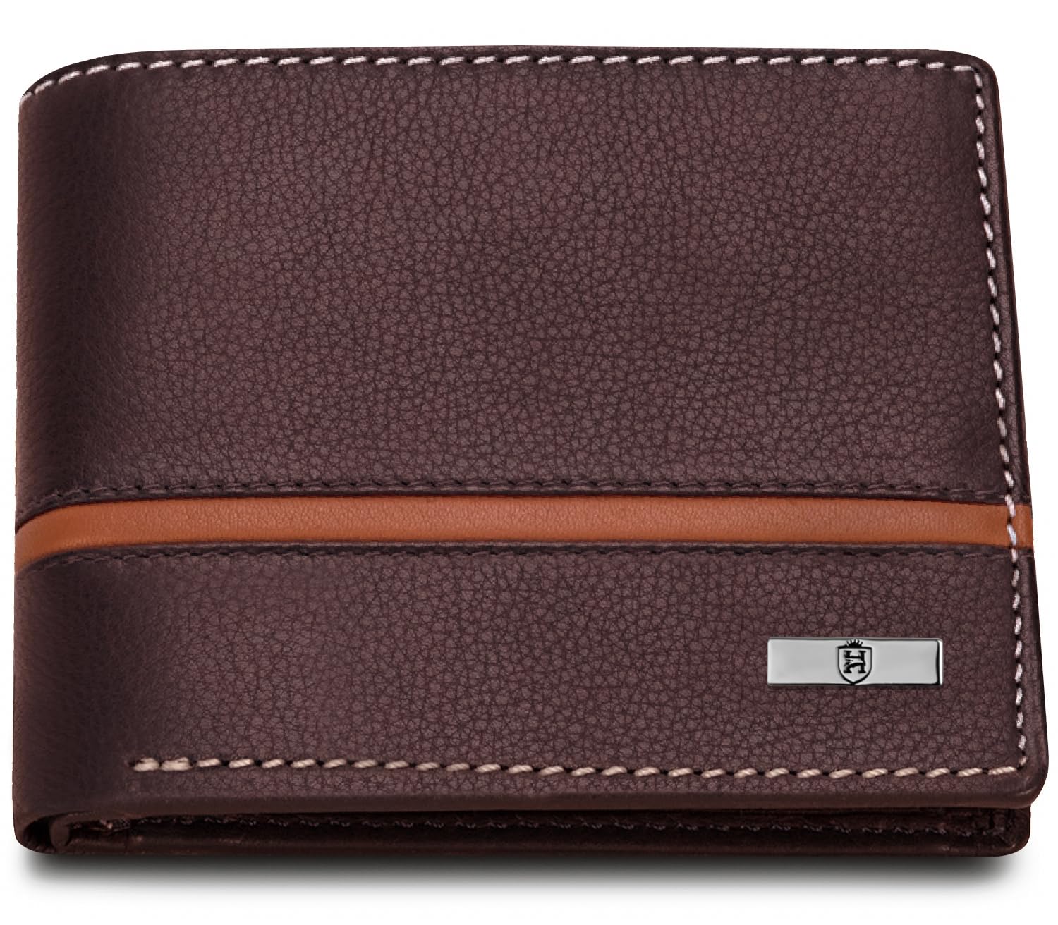 HORNBULL Denial Brown Leather Wallet for Men | Wallets Men with RFID Blocking | Mens Wallet Leather