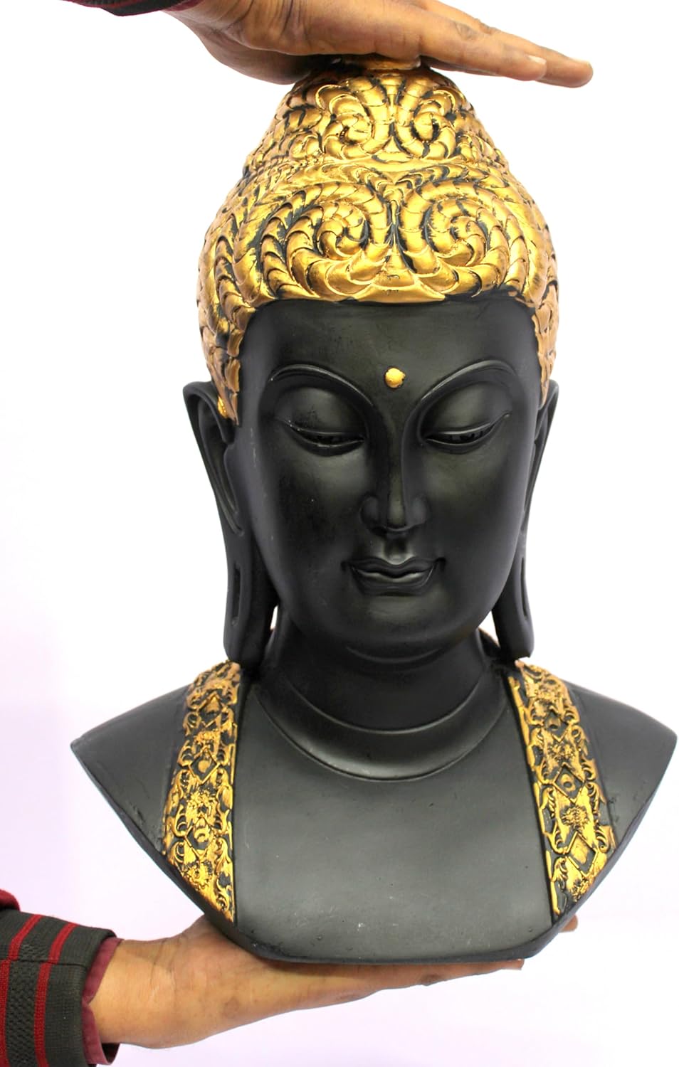 eSplanade Resin Meditating Buddha Idol Statue Figurine for Home Decor and Worship 15 inches