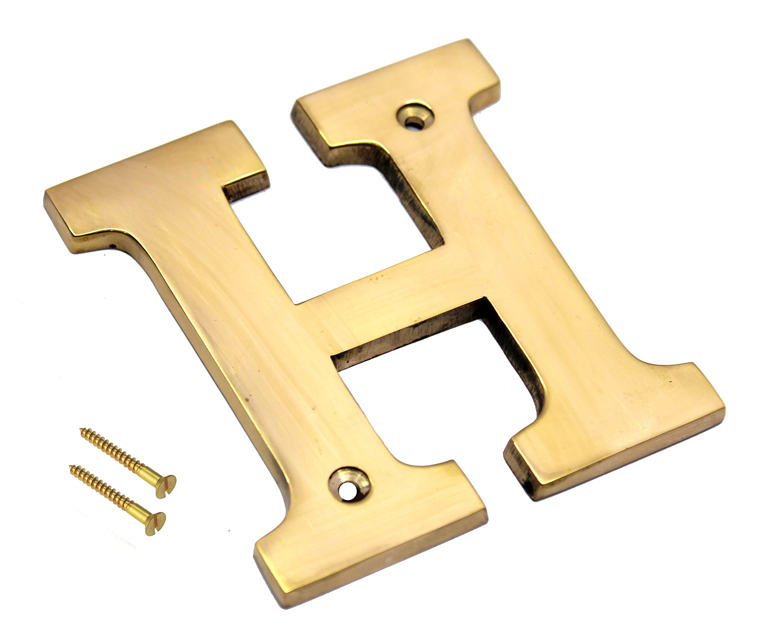 eSplanade Brass House Hotel Door Name Alphabets - Wall Door Plaque Alphabet Letter - Golden - 4" Inches (All Alphabets- 4")