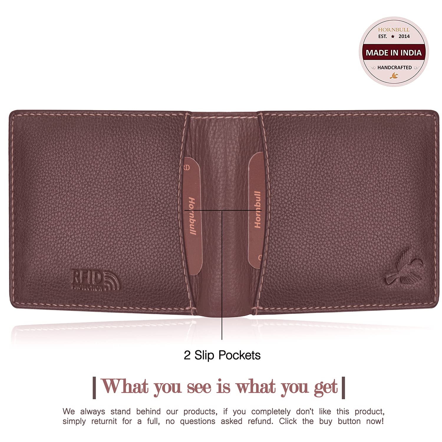 HORNBULL Wallet for Men | Brown Wallet and Belt Gift Hamper for Men | Leather Wallets for Men | MenÕs Combo Gift Set