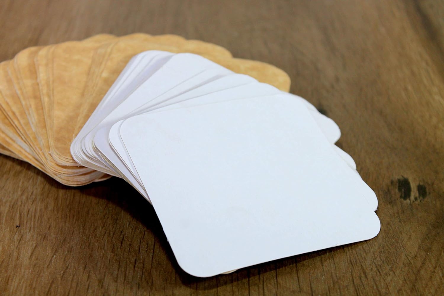 eSplanade Disposable Coaster - Made of Paper (Set of 100) - Use and Throw Reversible Coasters - Perfect for Bar, Hotel, Restaurant purpose & Parties (Brown Round & Square)
