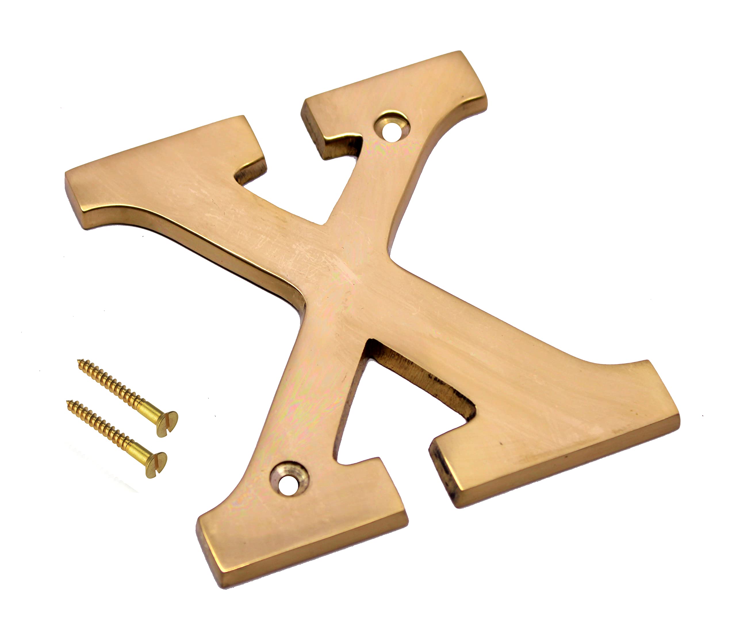 eSplanade Brass House Hotel Door Name Alphabets - Wall Door Plaque Alphabet Letter - Golden - 4" Inches (All Alphabets- 4")