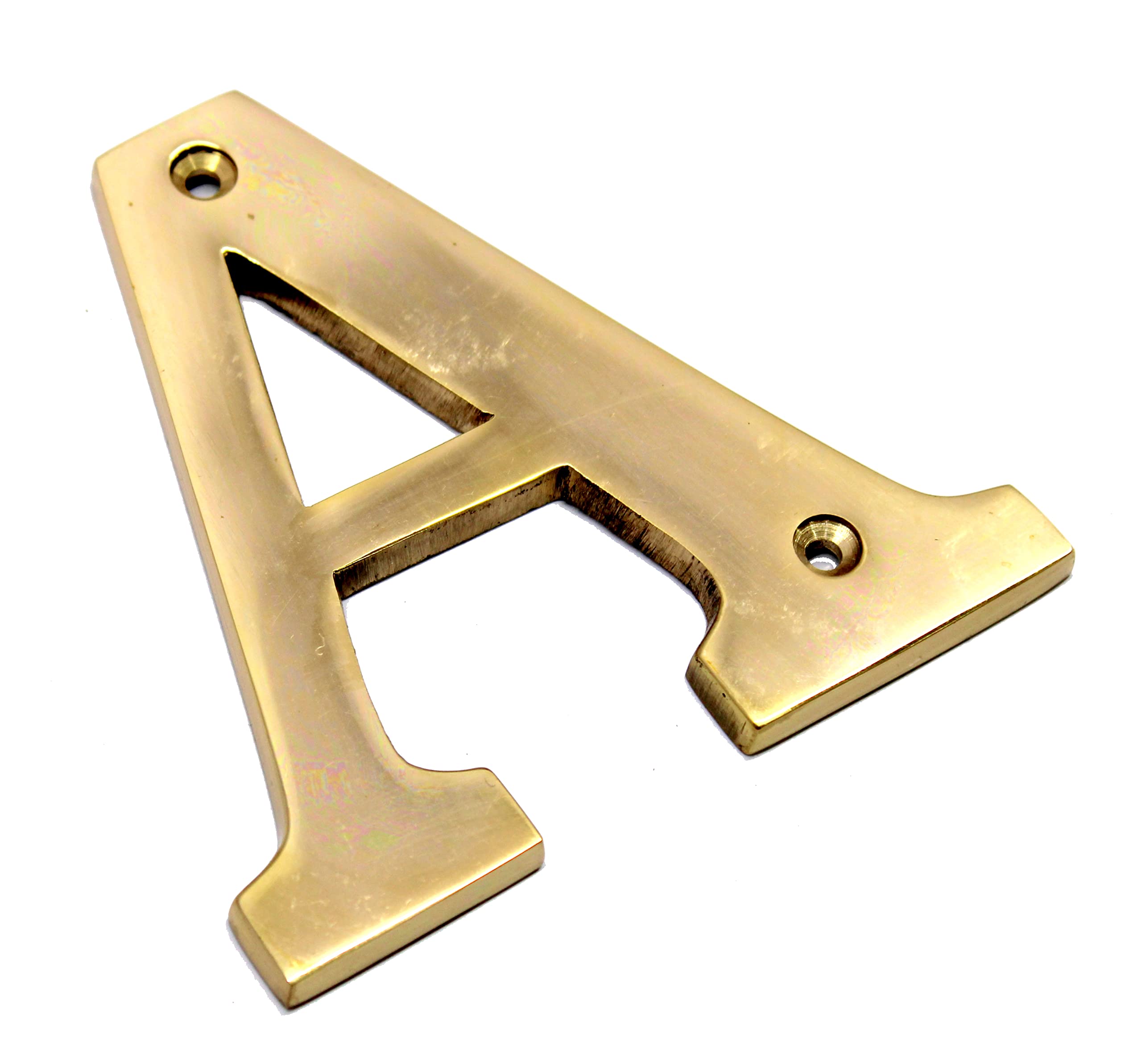 eSplanade Brass House Hotel Door Name Alphabets - Wall Door Plaque Alphabet Letter - Golden - 4" Inches (All Alphabets- 4")