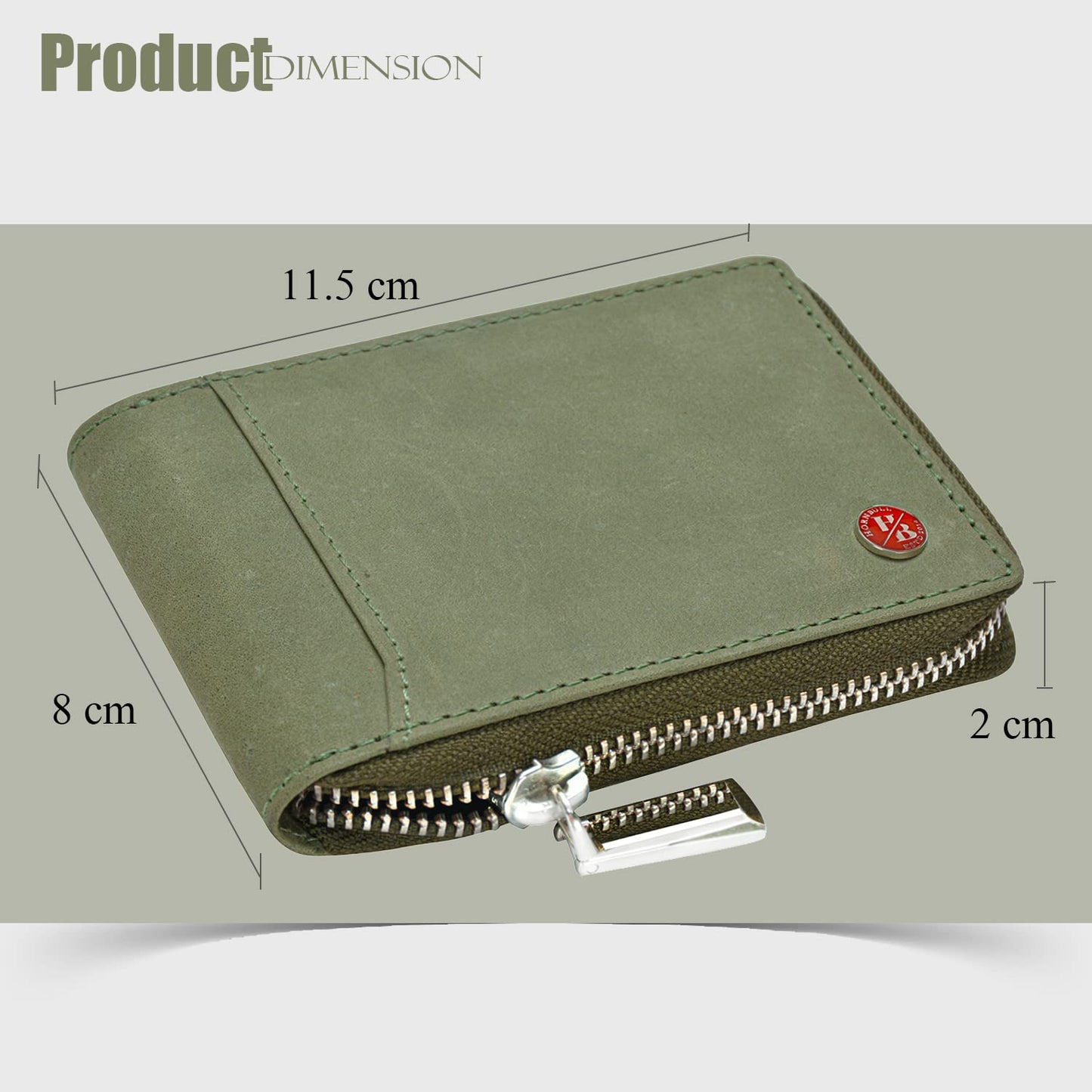 HORNBULL Steve Green RFID Blocking Leather Wallet for Men | Vertical Credit Debit Card Holder