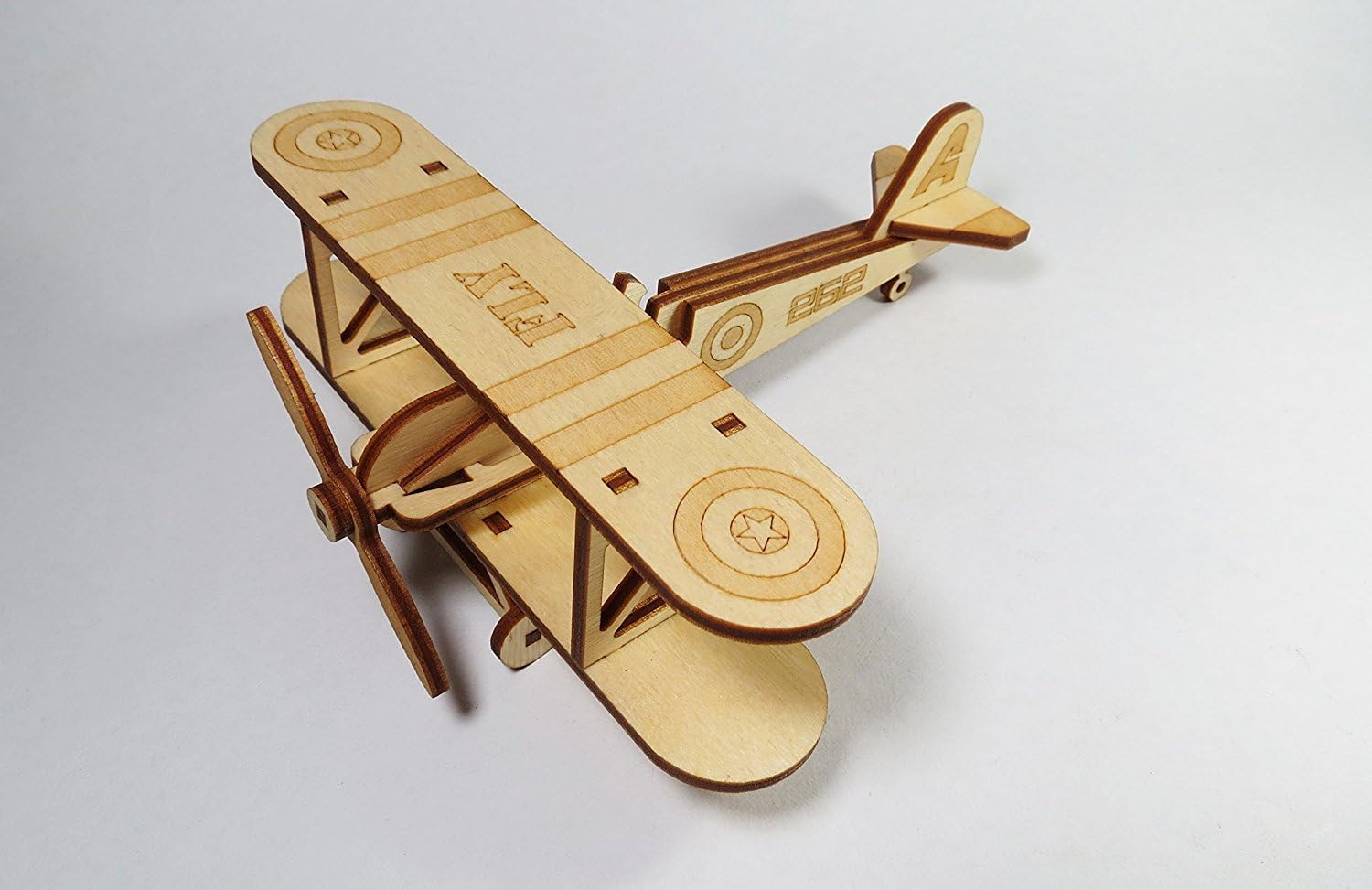 StonKraft 3D DIY MDF Puzzle - Glider, Aeroplane, Helicopter Retro Plane Model | Wooden Puzzle, DIY, Build your own, Construction Toy, Modeling Kit