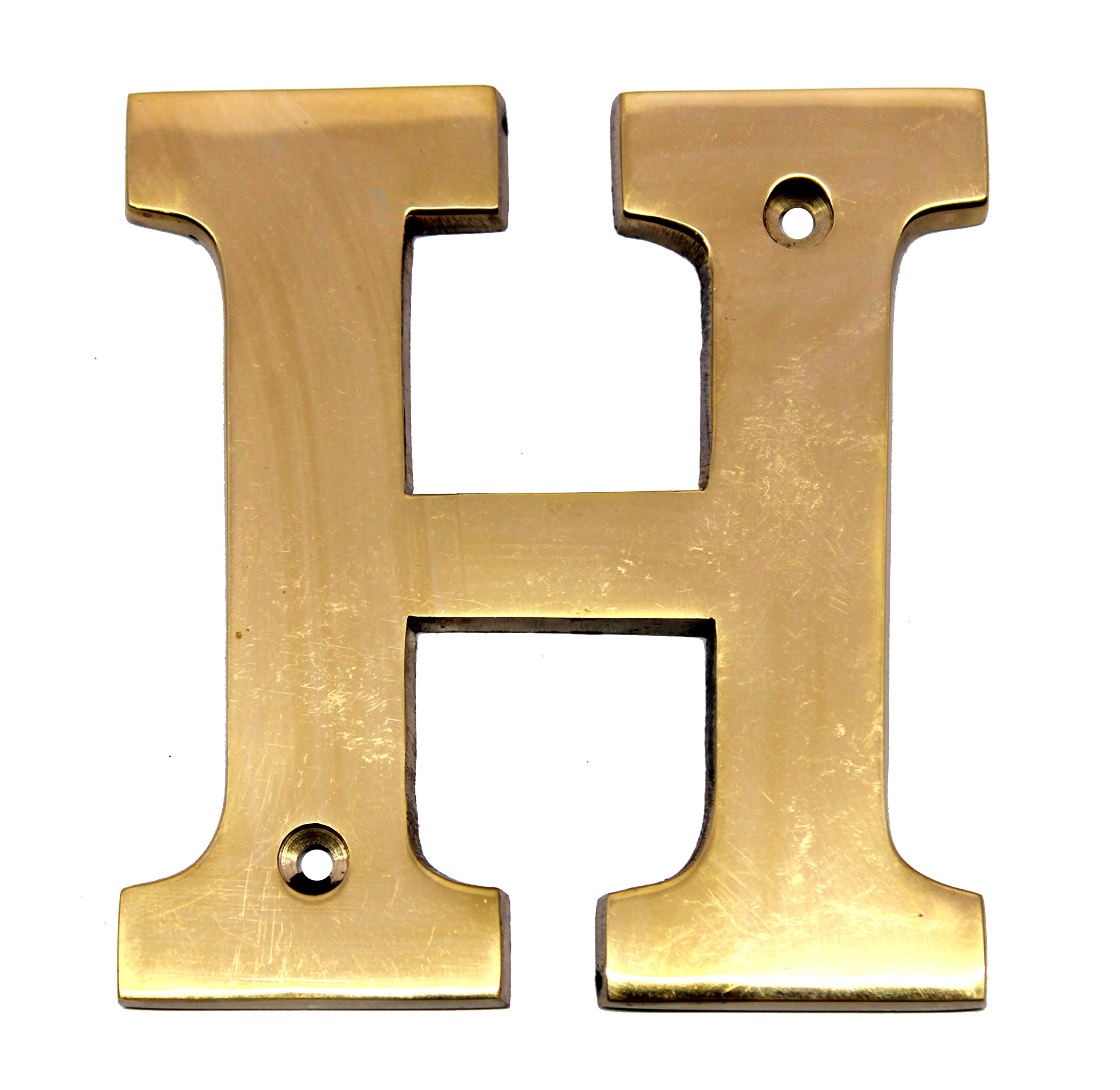 eSplanade Brass House Hotel Door Name Alphabets - Wall Door Plaque Alphabet Letter - Golden - 4" Inches (All Alphabets- 4")