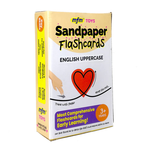 MFM TOYS Sandpaper Tactile English Uppercase/ Lowercase Letters Flashcards