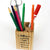 IVEI Sleek Pine Wood Rectangular Pen Stand for Father - Pen/Pencil Holder - Minimalistic Office Desk Organizer with Quote - Wooden Stationery Holder for Office and Study Table - Unique Budget Gifts