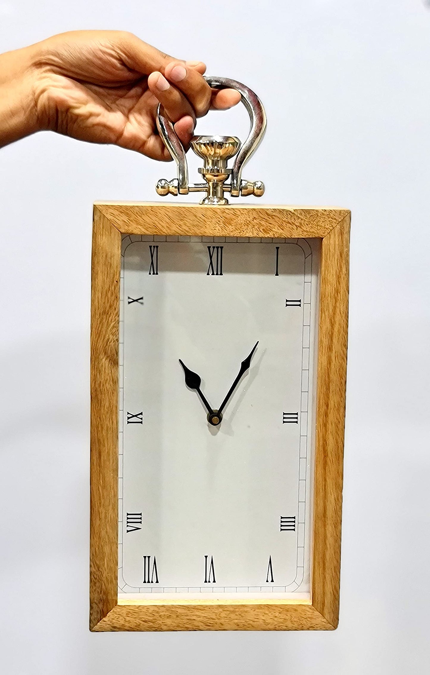 eSplanade Wooden Hanging Wall Clock - 12 inches Height | Time Piece | Home Decor