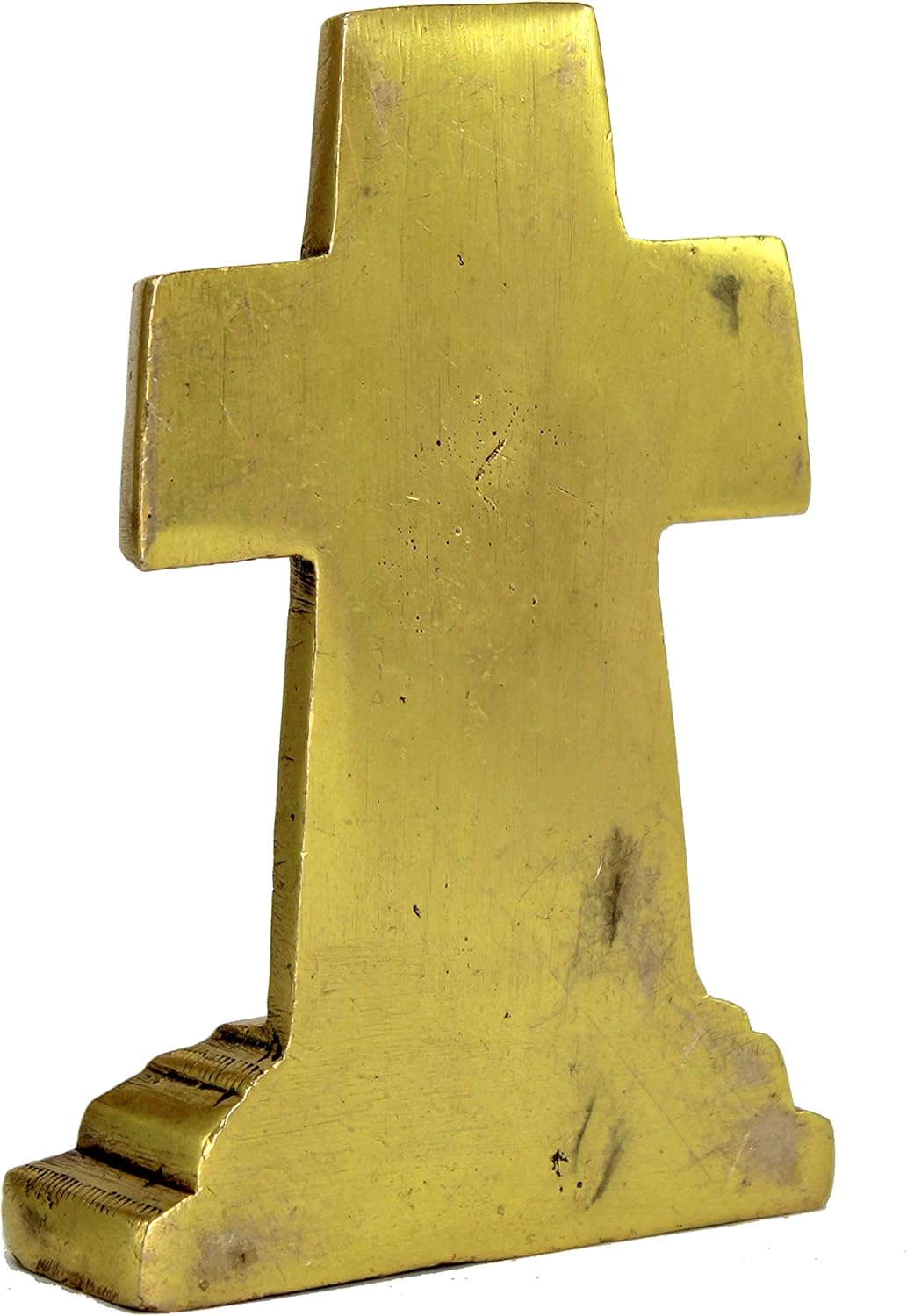 eSplanade Brass Jesus Christ Cross - 4.25 inches | Spiritual Idols | Religious Statues | Holy Statue of Jesus