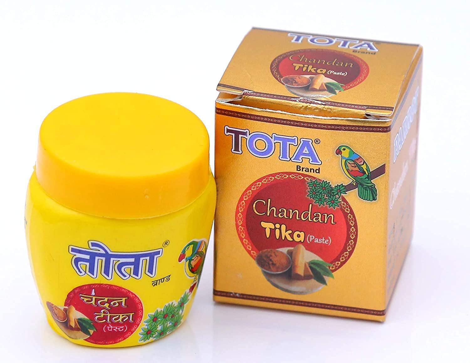 TOTA Pooja Set of Ghee Diya Batti | Roli Kumkum | Chandan Tilak Paste |Moli Kalawa Puja Items for Home (Total weight - 300 Gram) - Pack of 4