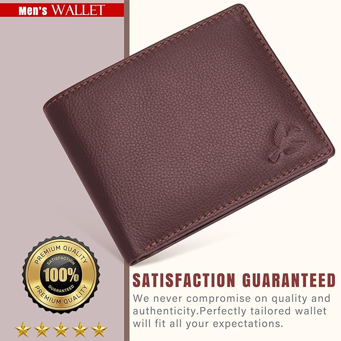 HORNBULL Maddison Men's Brown Genuine Leather Wallet | Branded Quality Wallet for Men with RFID Blocking | Mens Gift Set