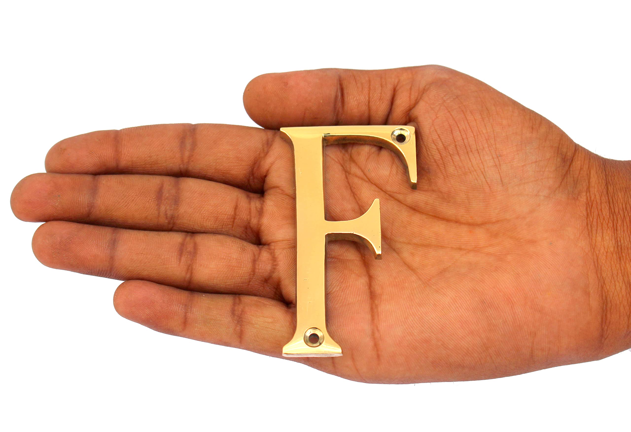 eSplanade - Brass House Hotel Door Name Alphabets - Wall Door Plaque Letter Alphabets - 3" Inches - Golden ("All Alphabet-3")