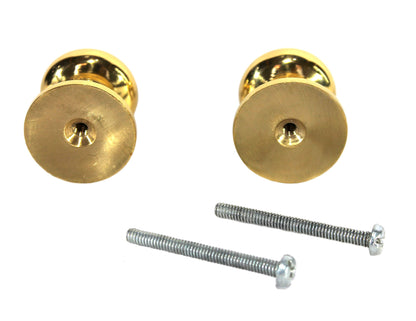 eSplanade Pair of Brass Cupboard Knobs Polished & Lacquered [Size-2 cm] | Hanging Hooks | Holder | Wall Hooks | Coat Hooks (3 CM)