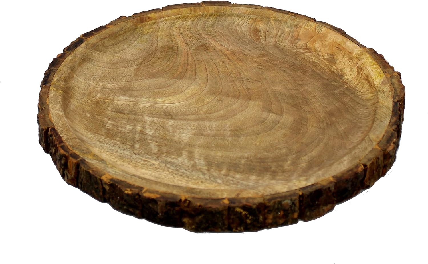 KLEO Serving Tray Platter Dish for Home and Kitchen Tableware Serveware - Wooden - 12" & 16" Diameter - Brown