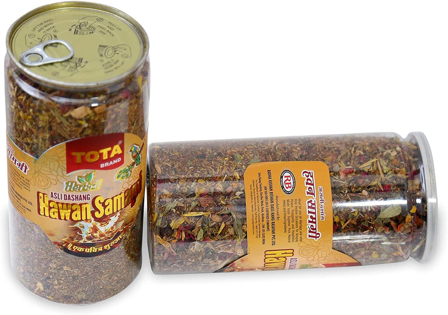 Tota Hawan Samagri for Pooja - 400gm Jar |100% Pure Havan Samagri Dhoop with 38 Type of Natural Herbs for Hawan kund, Durga Puja, Home Pooja, Yagya,Diwali and Other Occassions