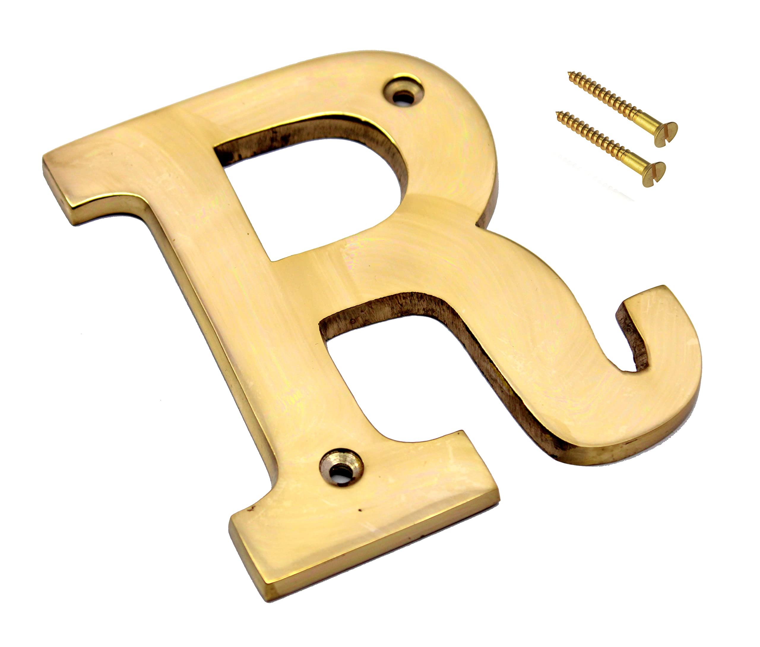 eSplanade Brass House Hotel Door Name Alphabets - Wall Door Plaque Alphabet Letter - Golden - 4" Inches (All Alphabets- 4")