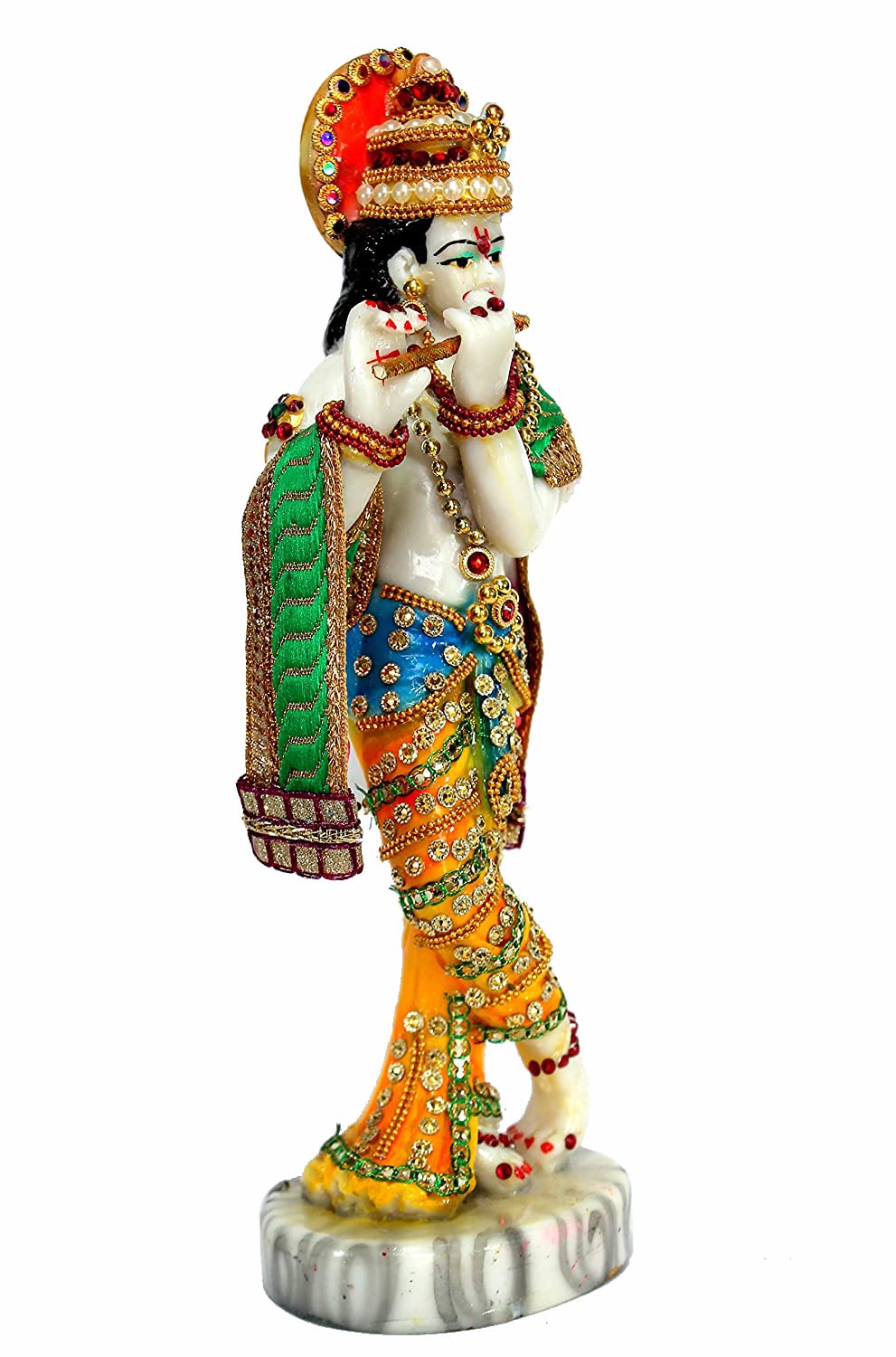 eSplanade Resin Krishna Statue Murti Idol Sculpture (11") Multicolour
