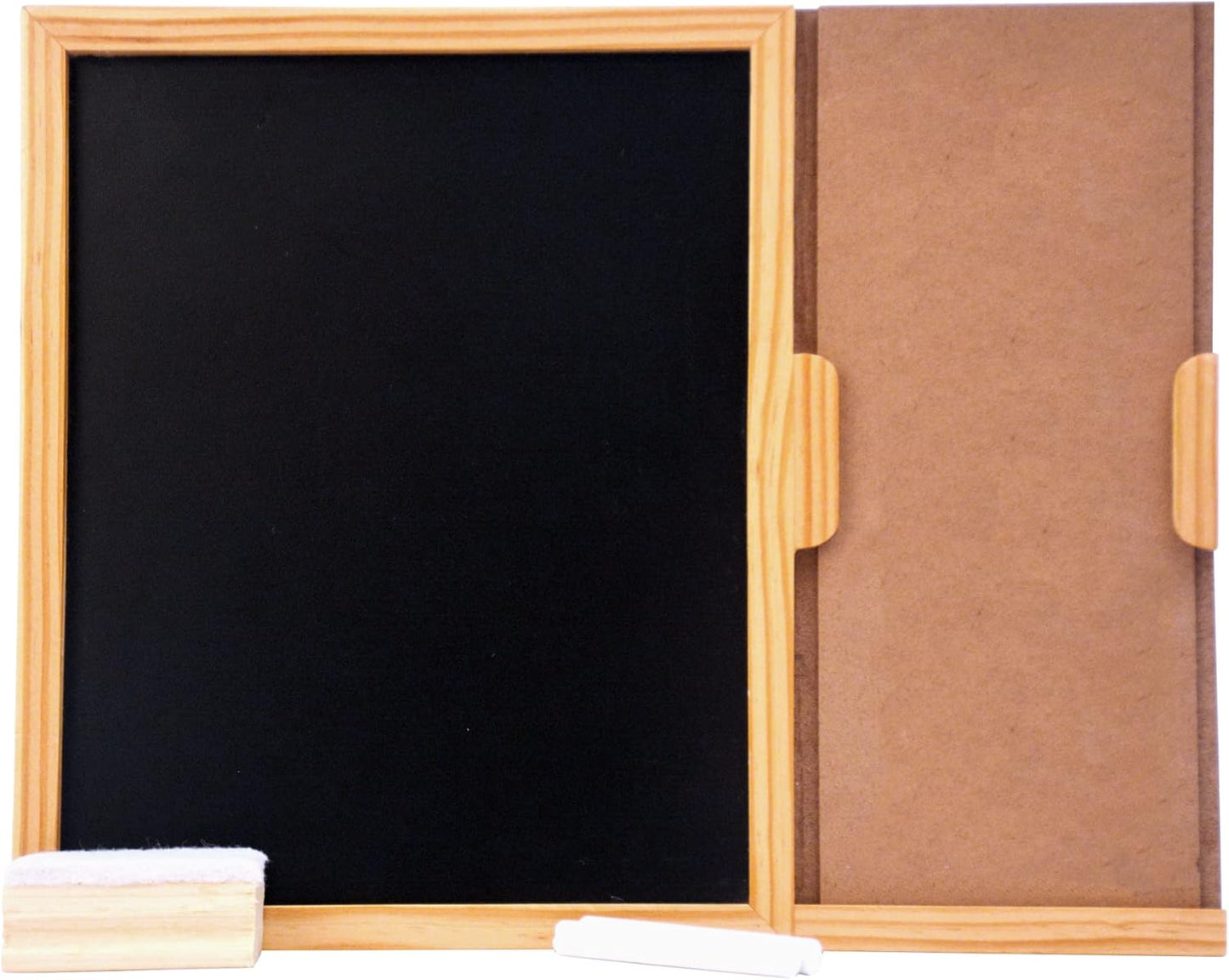 IVEI DIY MDF Black Board- Dry Erase Board with DIY Panel, DIY Room Decor - Black Board with Duster and Chalk