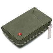 HORNBULL Fleming Green RFID Blocking Leather Wallet for Men | Vertical Credit Debit Card Holder