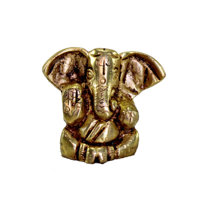 eSplanade Brass Ganesha Idol - 1.2 inches (Small Size) | Home Decor | Ganesh Ganesha | Bal Ganesh | Ganpati Ganapati Murti Statue (Modern)