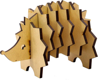 eSplanade DIY Craft MDF Decoupage Coasters - Set of 6 /Table Coasters/for Craft/Activity/Simple Animal Shape Decoupage/Painting/Resin Work/Hedgehog & Sheep shape