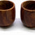 KLEO Wooden Tea & Coffee Cups Mugs | Set of 2-150 ml approx. - Wood - 2.5" & 4" Dia. - Brown