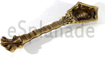 Brass Panchmukhi Nag Head Pooja Diya | Home Decor | Diya Deepak Deepam | Pooja Articles - Oil Lamp, Pooja Diya, Puja Spoon - 8.5" Inches