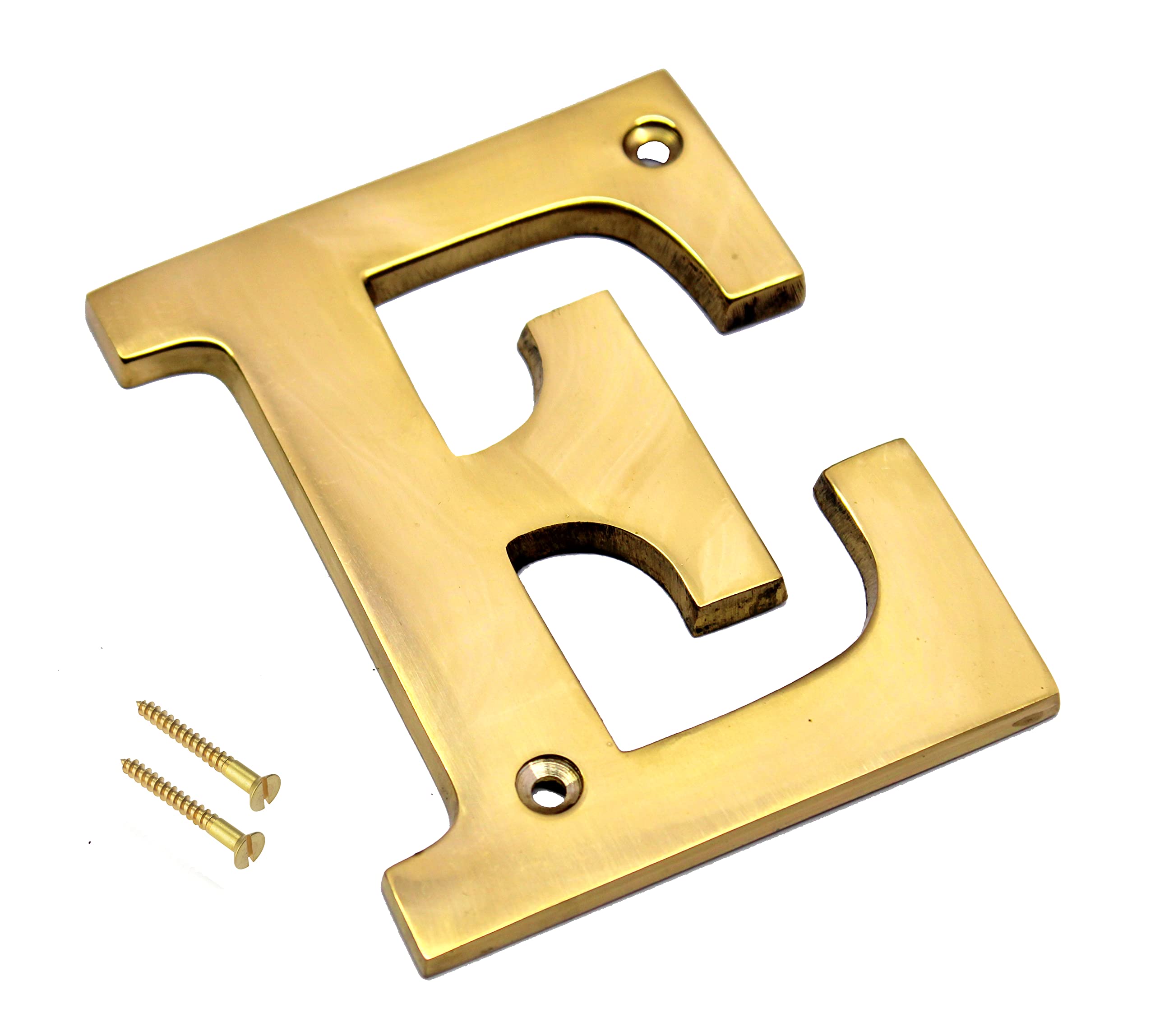 eSplanade Brass House Hotel Door Name Alphabets - Wall Door Plaque Alphabet Letter - Golden - 4" Inches (All Alphabets- 4")