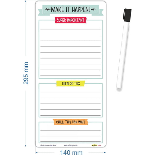 MFM TOYS Make It Happen! Daily Task Manager Fridge Magnet (Includes Sketch Pen)