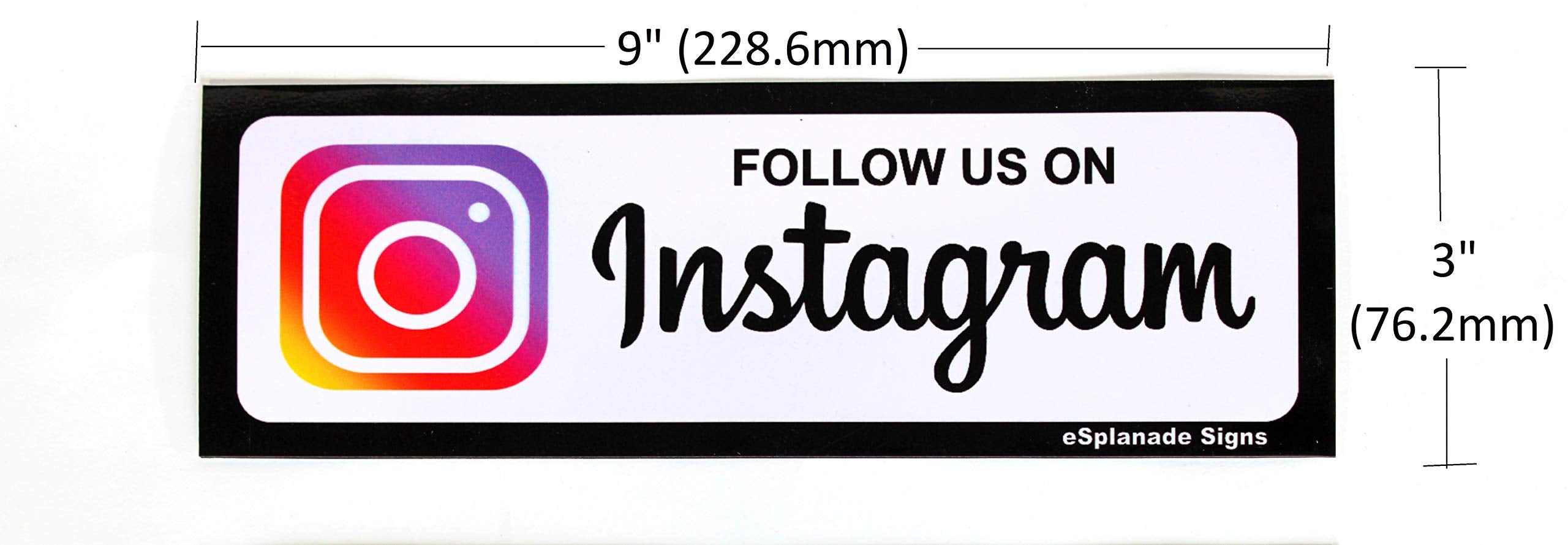 eSplanade Instagram Facebook sign sticker decal (Instagram and Facebook Combo)