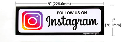 eSplanade Instagram Facebook sign sticker decal (Instagram and Facebook Combo)