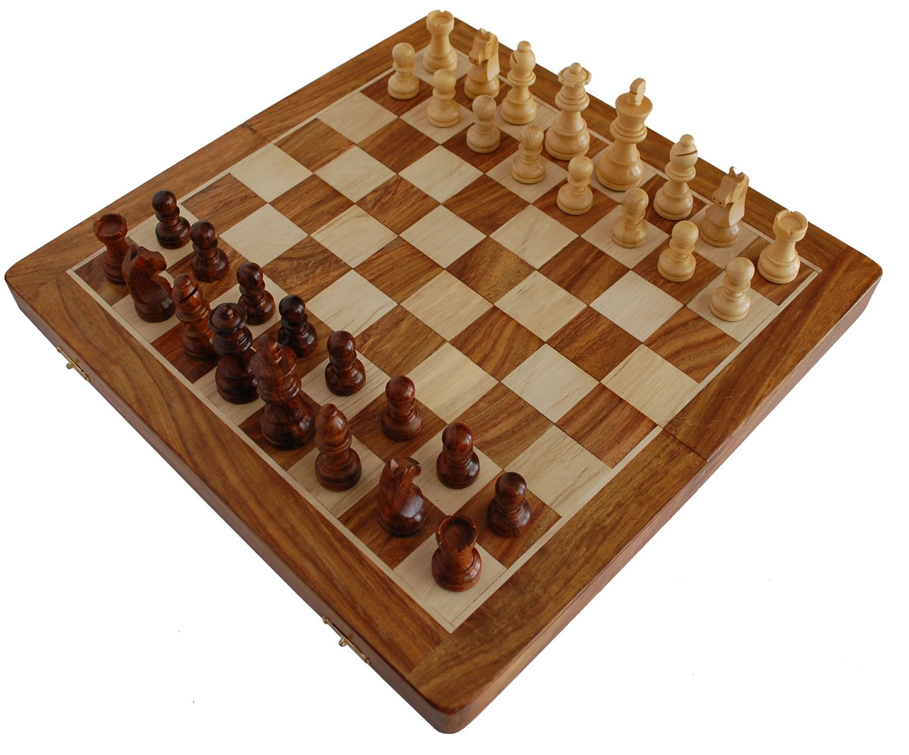 StonKraft Wooden Chess Board Without Pieces for Professional Chess Players - Appropriate Wooden & Brass Chess Pieces Chessmen Available Separately by Brand (14", 16",21"- Acacia Wood)