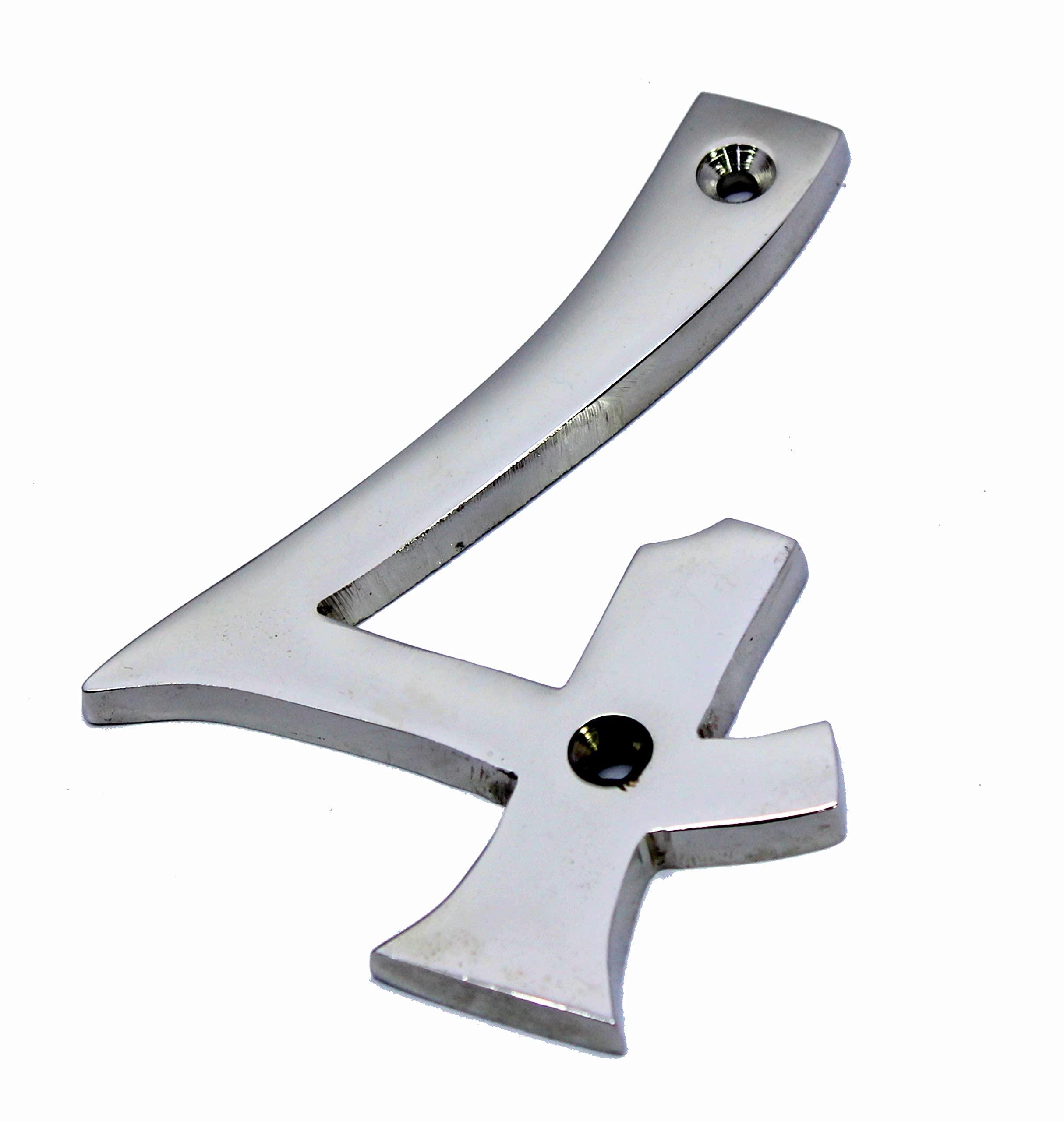 eSplanade 4" Brass House Hotel Door Number Plaque Sticky Numeric Numerical Digit 0-9