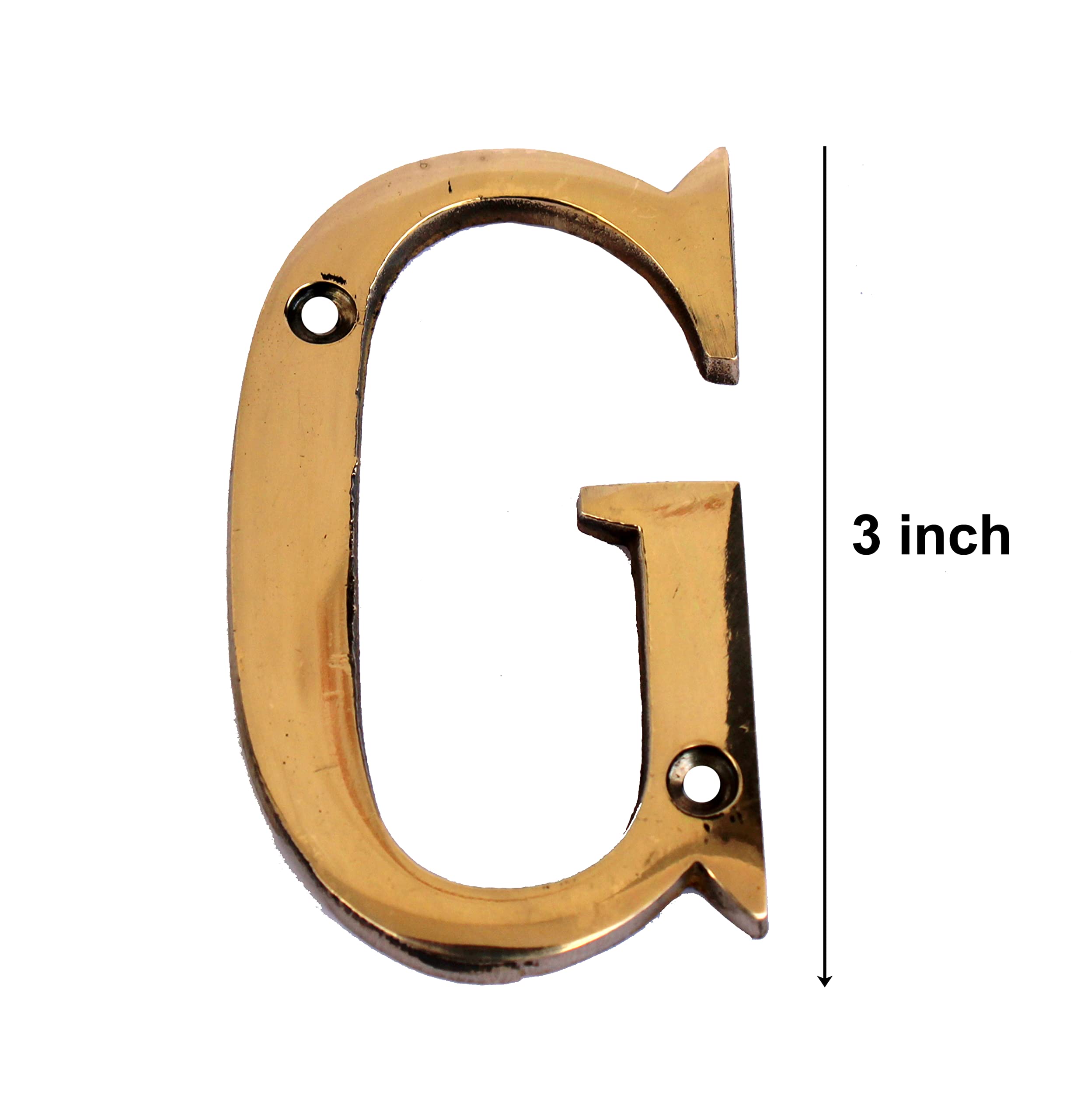 eSplanade - Brass House Hotel Door Name Alphabets - Wall Door Plaque Letter Alphabets - 3" Inches - Golden ("All Alphabet-3")