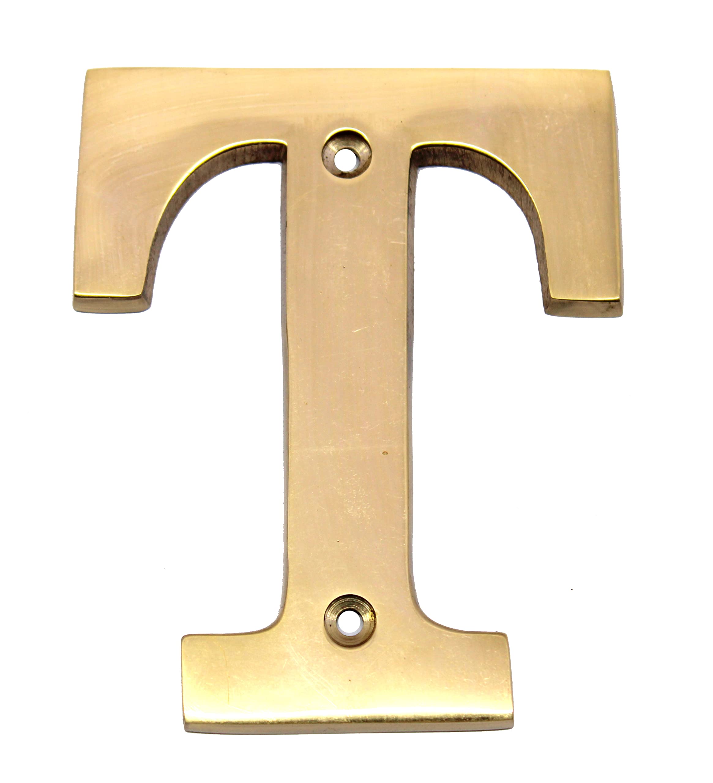 eSplanade Brass House Hotel Door Name Alphabets - Wall Door Plaque Alphabet Letter - Golden - 4" Inches (All Alphabets- 4")