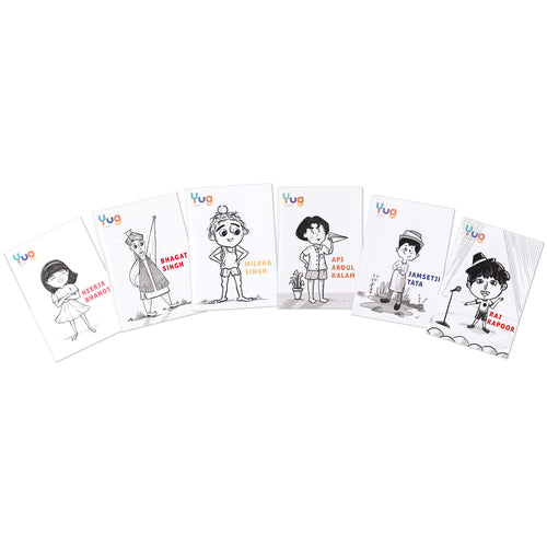 Biographies of Milkha Singh, Jamsetji Tata, President Abdul Kalam, Bhagat Singh, Raj Kapoor, Neerja Bhanot | Famous Inspirational Indian Personalities | Set of 6 Books by Yug