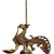 ESPLANADE Brass Peacock Wall Hanging Diya Oil Lamp with Chain - Set of 2 - 3.5" Inches (H) Small - Golden