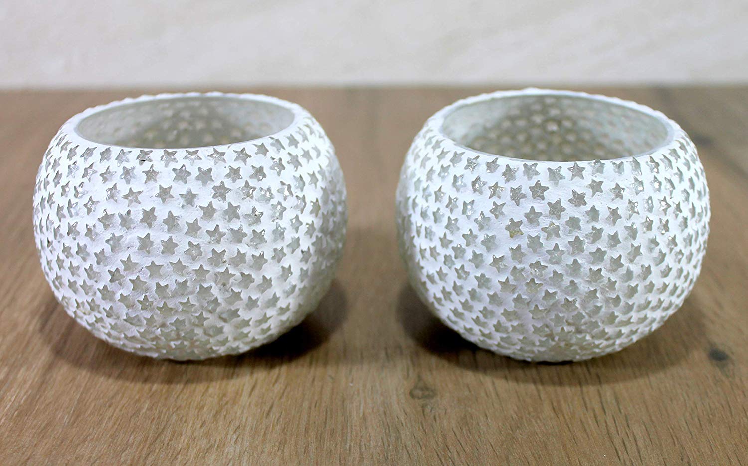 ESPLANADE Glass Tealight Candle Holder, Pack of 2