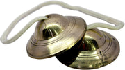 eSplanade Brass Manjeera set Clash Cymbals Hand Cymbals - 3" & 2.4" Inches Dia. - Golden